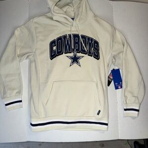 NFL Ultra Game Cowboys M Cream Hoodie NWT